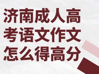 济南成人高考语文作文怎么得高分?