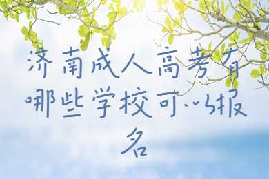 济南成人高考