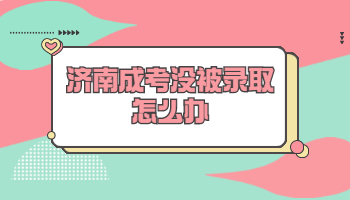 济南成考没被录取怎么办