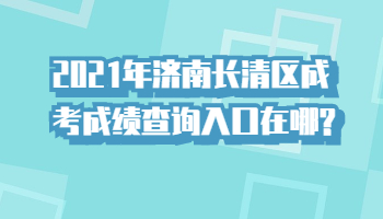 济南长清区成考成绩查询