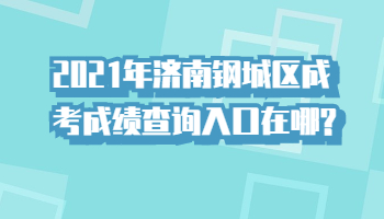 济南钢城区成考成绩查询