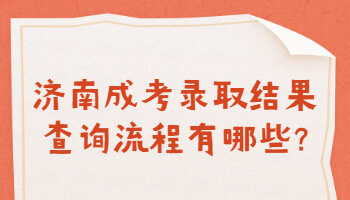 济南成考录取结果查询