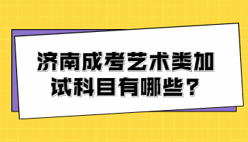 济南成考艺术类加试科目