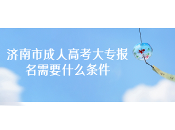 济南市成人高考大专报名