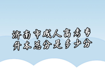济南市成人高考专升本总分