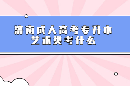 济南成人高考专升本艺术类考什么？