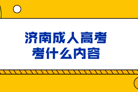 济南成人高考考什么内容？