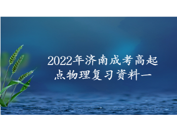 2022年济南成考高起点物理