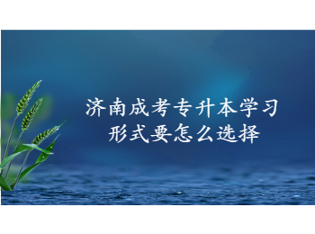 济南成考专升本学习形式