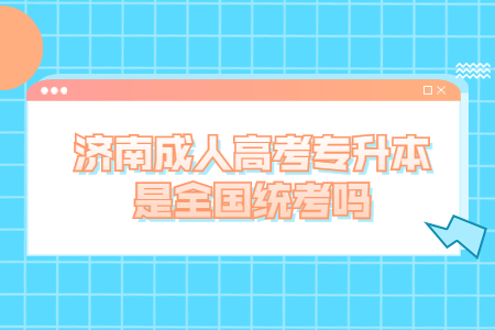 济南成人高考专升本是全国统考吗?