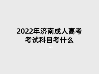2022年济南成人高考考试科目