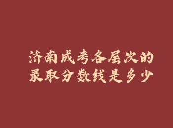 济南成考录取分数线 济南成考