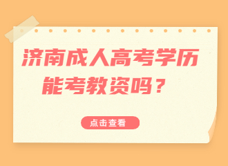 济南成人高考学历能考教资吗？