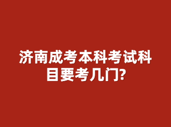 济南成考本科考试科目